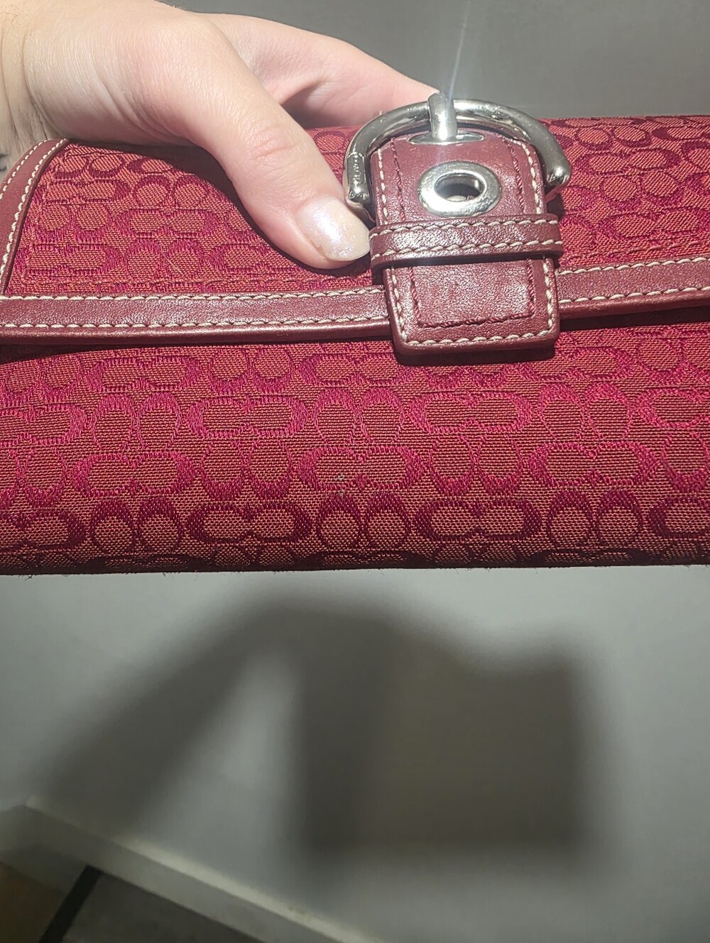 Red COACH Soho + Matching Wallet - Picture 12 of 12